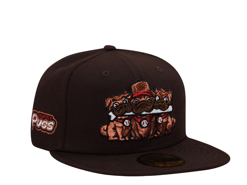 New Era Binghamton Rumble Ponies Pugs Burnt Wood Prime Edition 59Fifty Fitted Cap