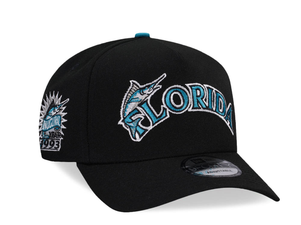 New Era Florida Marlins Inaugural Year 1993 Black Classic Edition 9Forty A Frame Snapback Cap