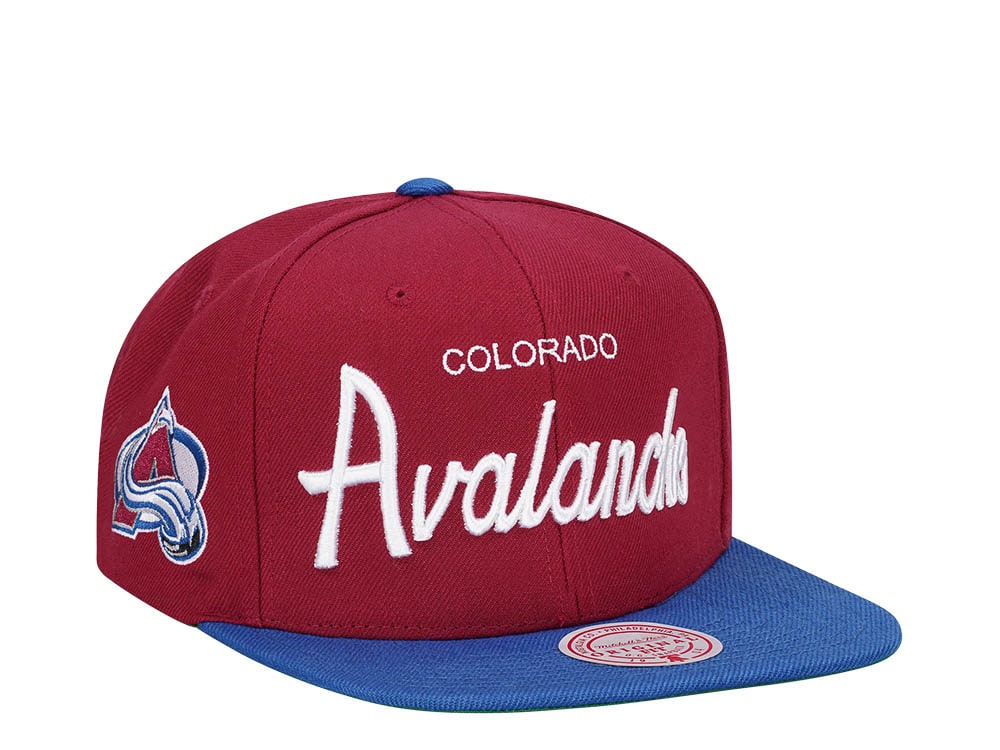 Mitchell & Ness Colorado Avalanche Vintage Script Snapback Cap