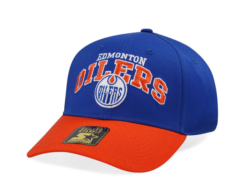 New Era Edmonton Oilers Crowd Pleaser Edition Blue Curved Snapback Cap