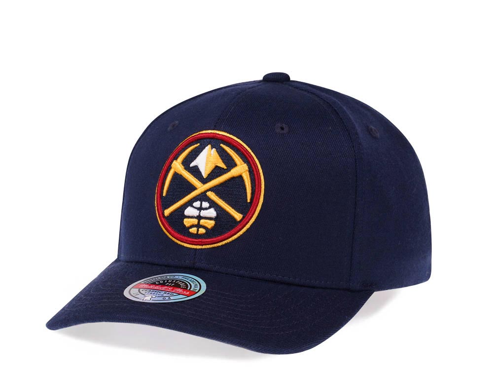 Mitchell & Ness Denver Nuggets Team Ground Red Line Solid Flex Snapback Cap