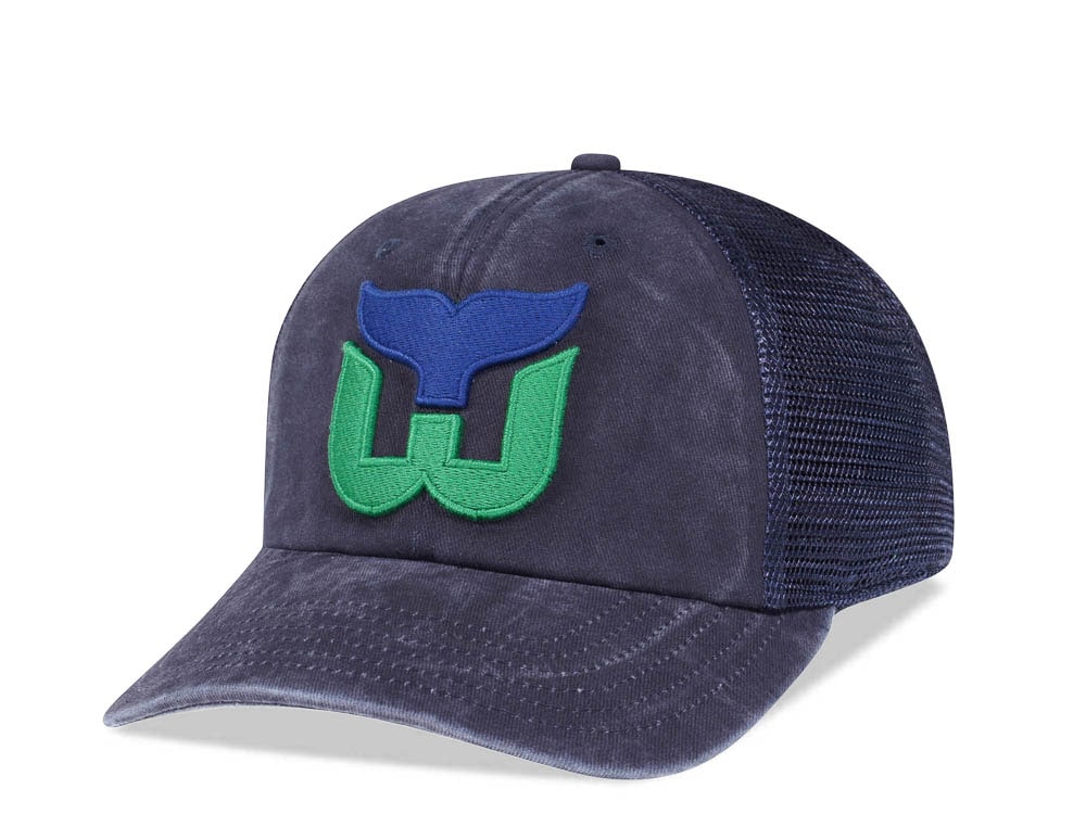 American Needle Hartford Whalers Navy Trucker Strapback Cap