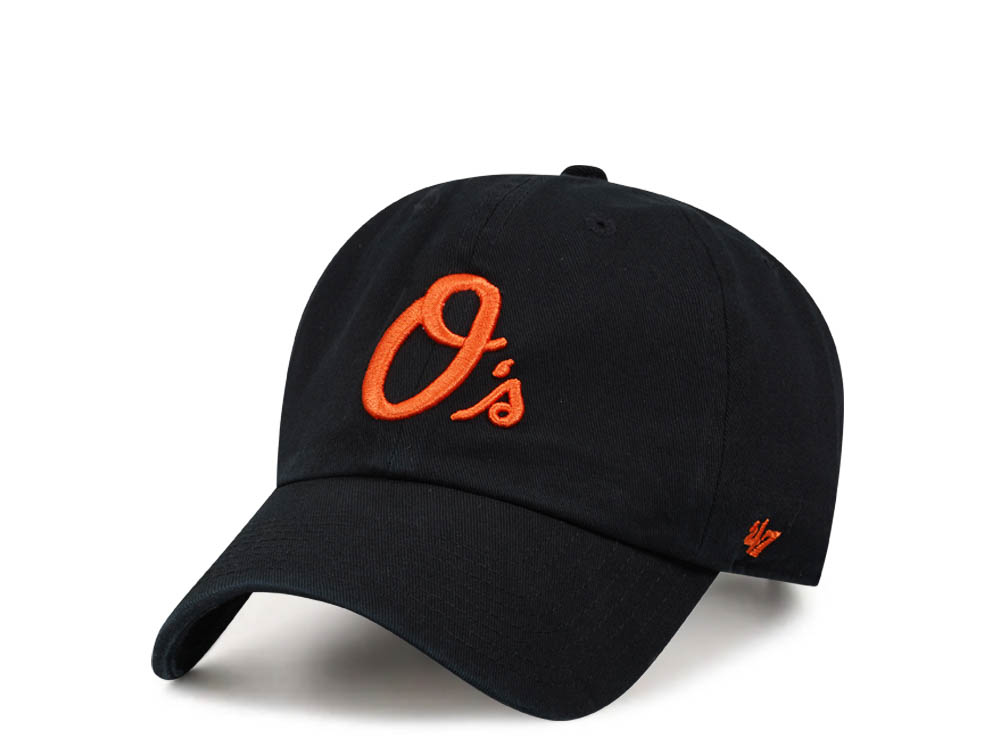 47Brand Baltimore Orioles Black Clean up Strapback Cap