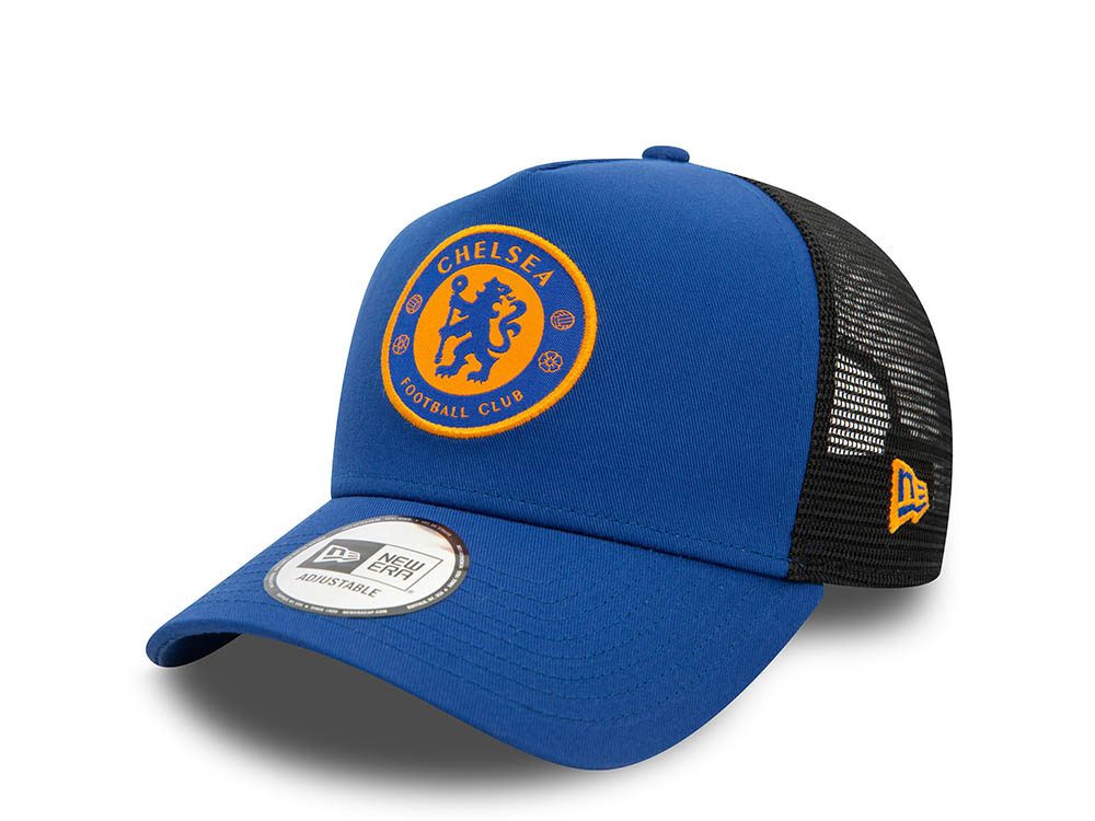 New Era FC Chelsea Royal A Frame Trucker Snapback Cap