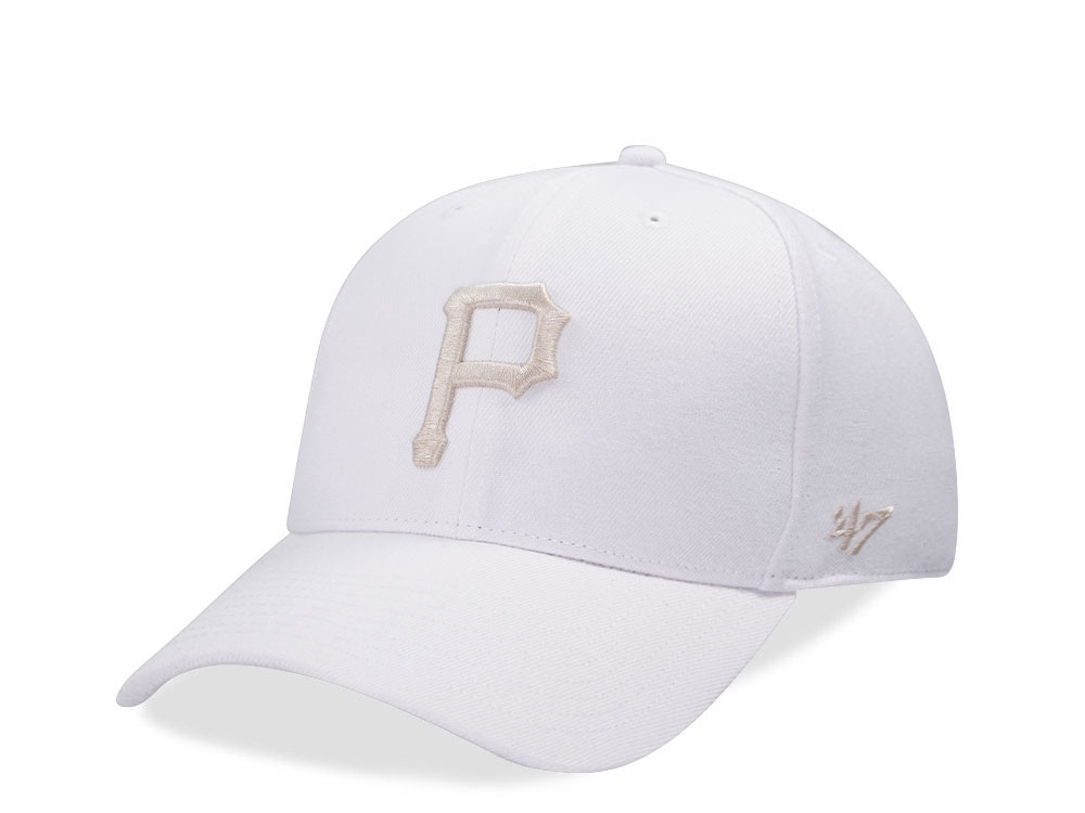 47Brand Pittsburgh Pirates White MVP Snapback Cap