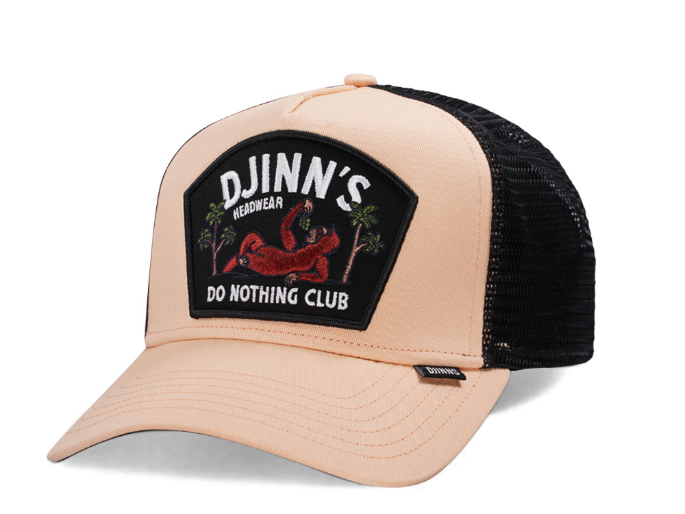 Djinns Do Nothing Club Beige Trucker Snapback Cap