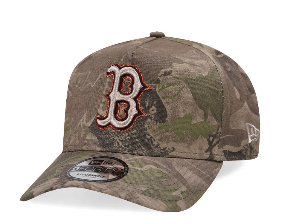 New Era Boston Red Sox Leaf Camo Copper 9Forty A Frame Snapback Cap