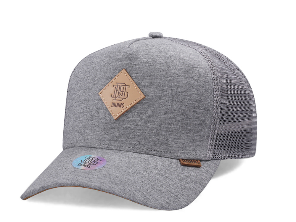 Djinns Jersey Patch Heather Gray Trucker Snapback Cap