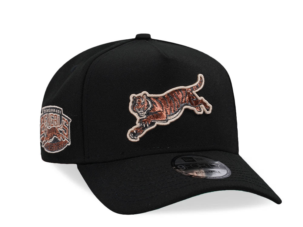 New Era Cincinnati Bengals 30th Anniversary Black Copper Prime Edition 9Forty A Frame Snapback Cap