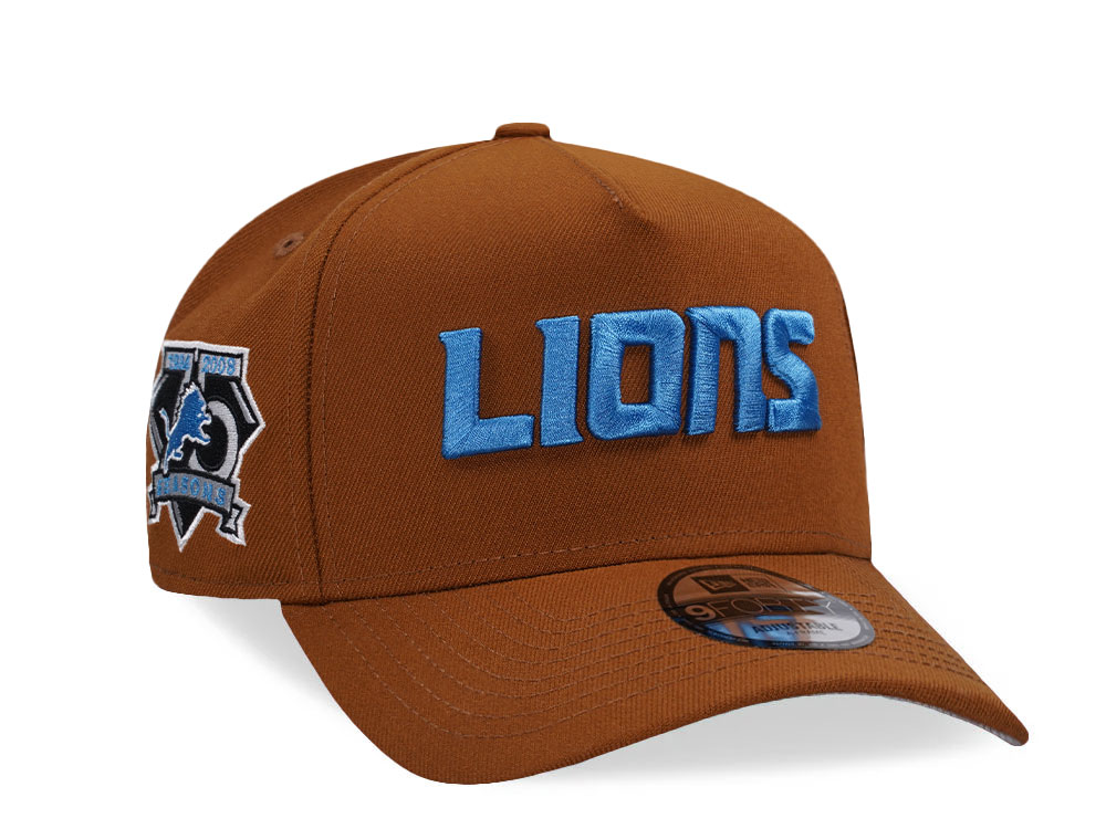 New Era Detroit Lions 75th Anniversary Bourbon Prime Edition 9Forty A Frame Snapback Cap