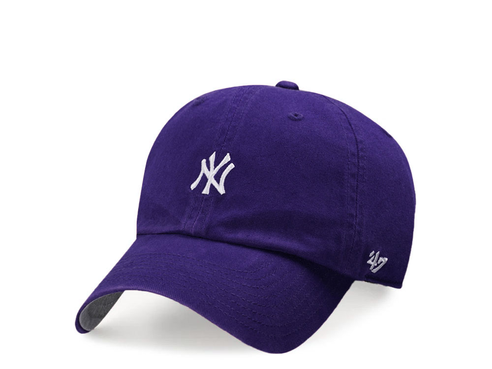 47Brand New York Yankees Purple Base Runner Clean up Strapback Cap