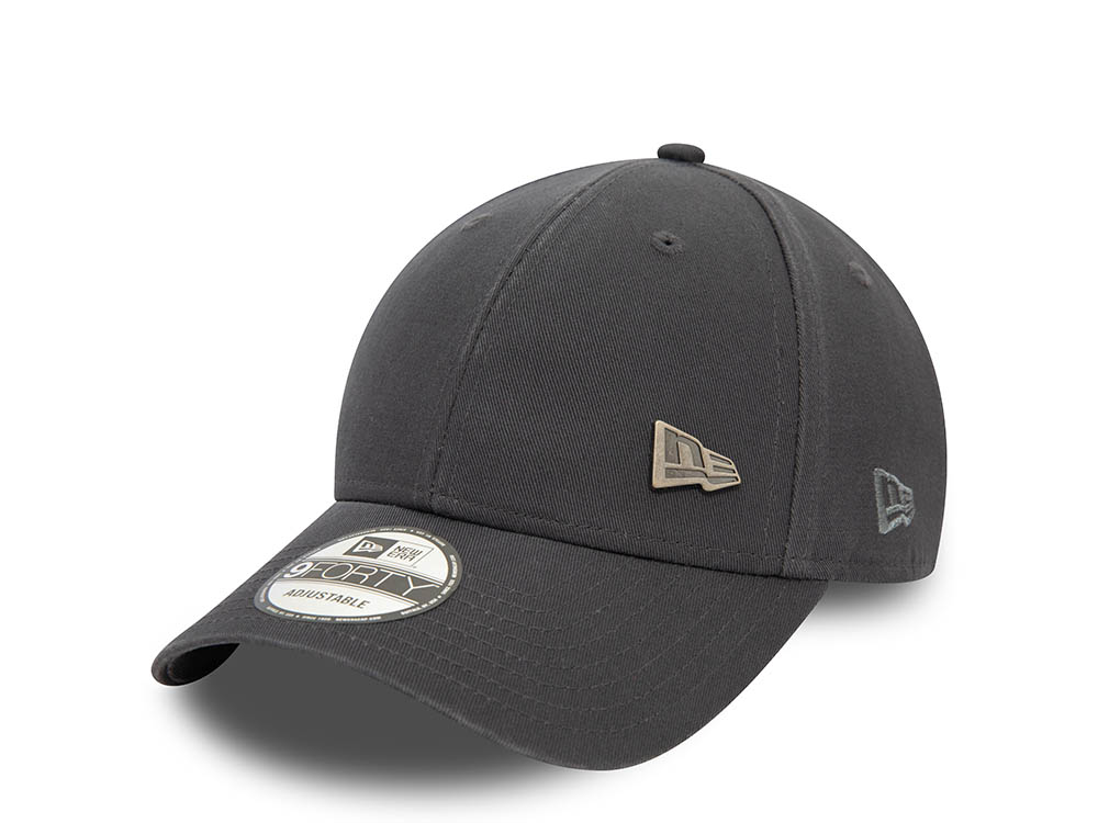 New Era Logo Dark Gray 9Forty Strapback Cap