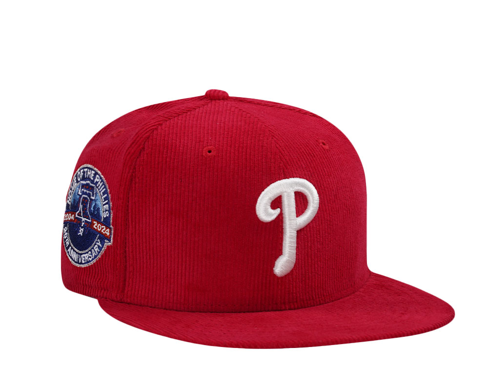 New Era Philadelphia Phillies 20th Stadium Anniversary Red Corduroy Edition 59Fifty Fitted Cap