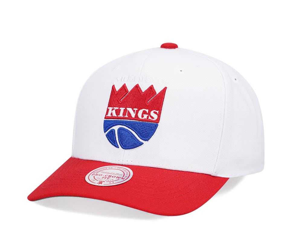 Mitchell & Ness Sacramento Kings Team Two Tone 2.0 Pro White Snapback Cap