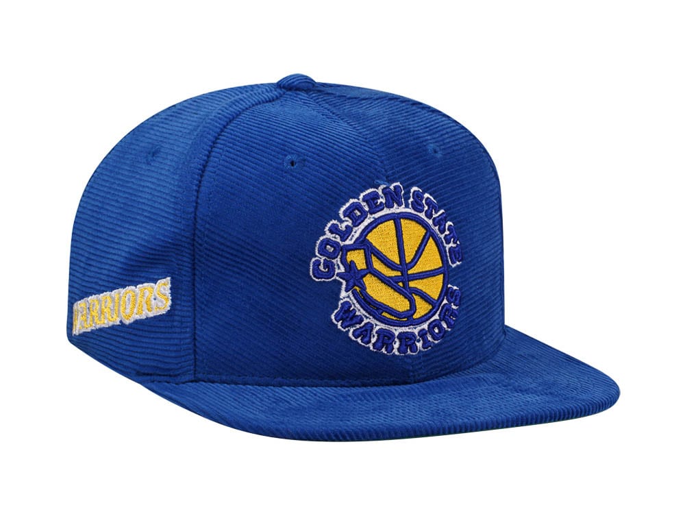 Mitchell & Ness Golden State Warriors Blue Cord Hardwood Classic Snapback Cap