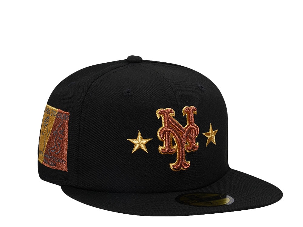 New Era New York Mets 40th Anniversary Black Copper Gold Edition 59Fifty Fitted Cap