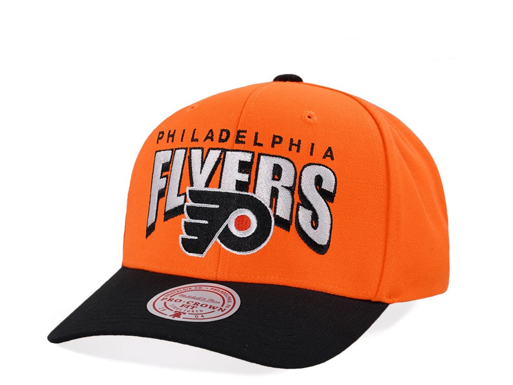 Mitchell & Ness Philadelphia Flyers Pro Crown Fit Vintage Orange Snapback Cap