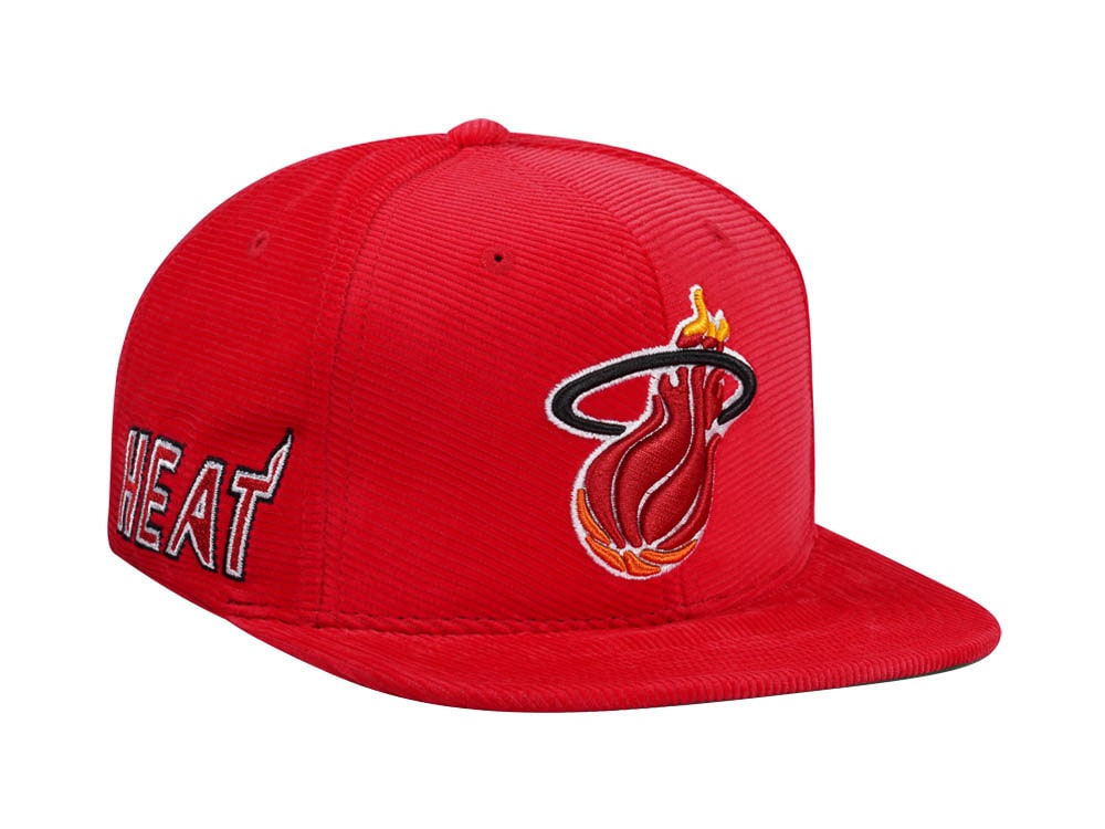 Mitchell & Ness Miami Heat Red Cord Hardwood Classic Snapback Cap