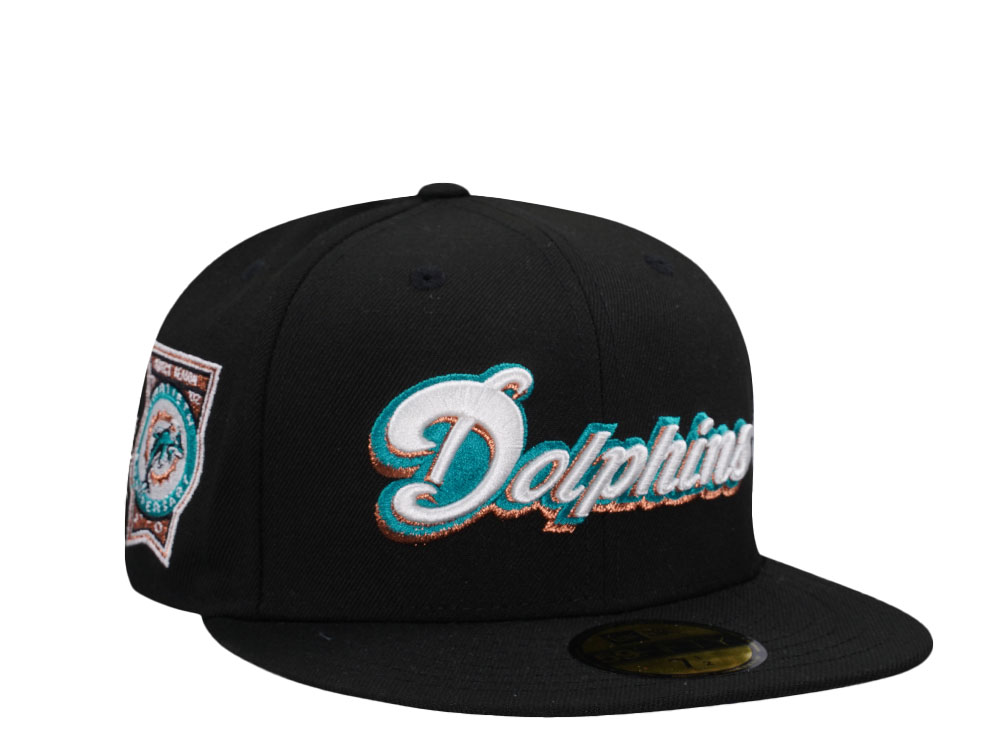 New Era Miami Dolphins Perfect Season Black Prime Edition 59Fifty Fitted Cap