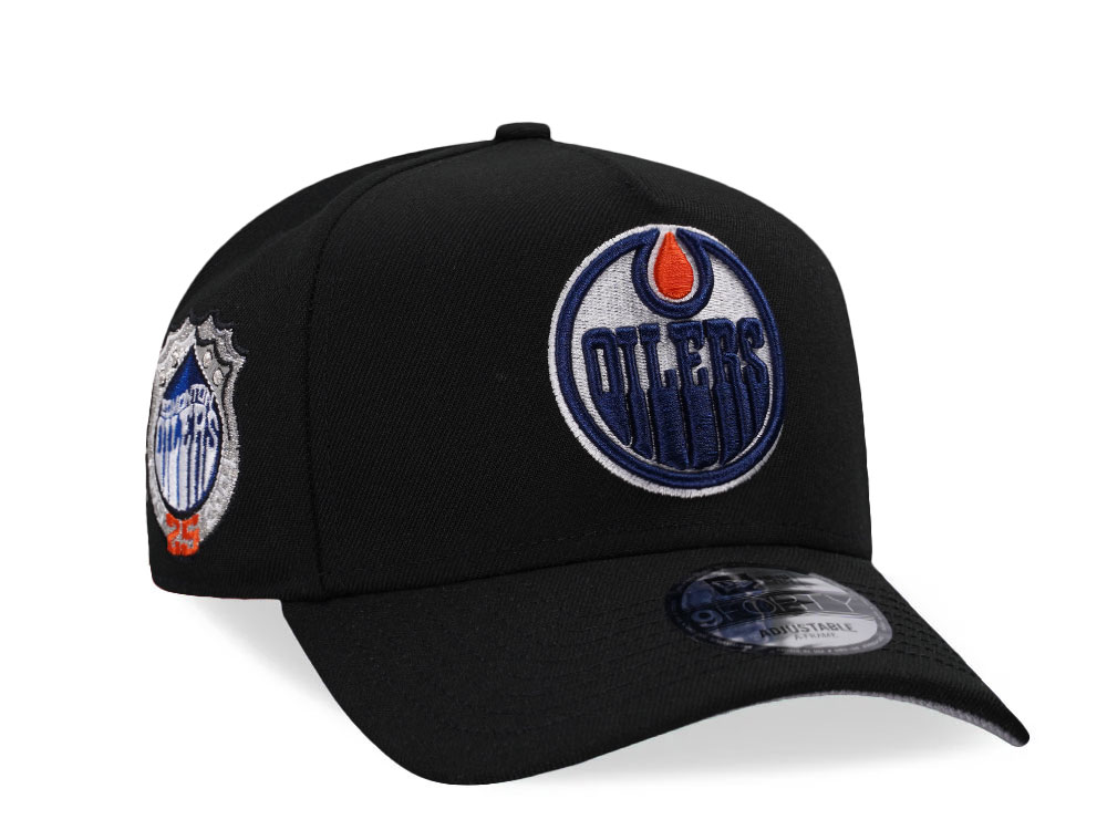 New Era Edmonton Oilers 25th Anniversary Black Classic 9Forty A Frame Snapback Cap