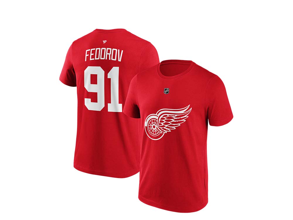 Fanatics Detroit Red Wings Sergei Fedorov Name & Number T-Shirt