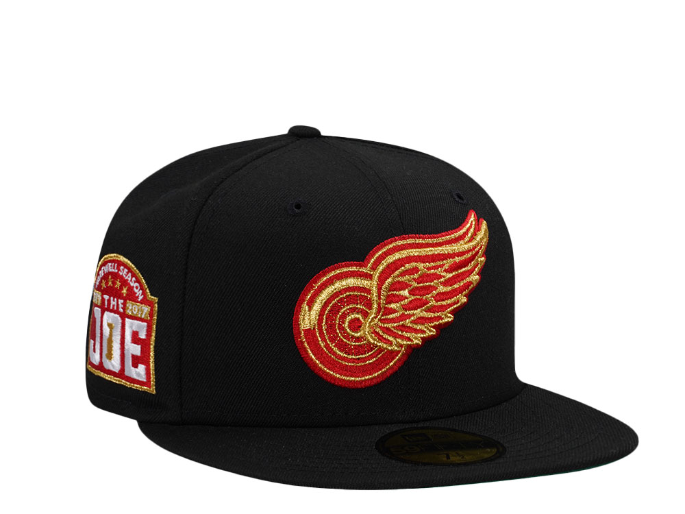 New Era Detroit Red Wings Farewell Season Joe Louis Arena Black Gold Edition 59Fifty Fitted Cap