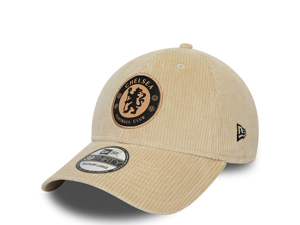 New Era Chelsea Football Club Cream Cord Edition 39Thirty Stretch Cap