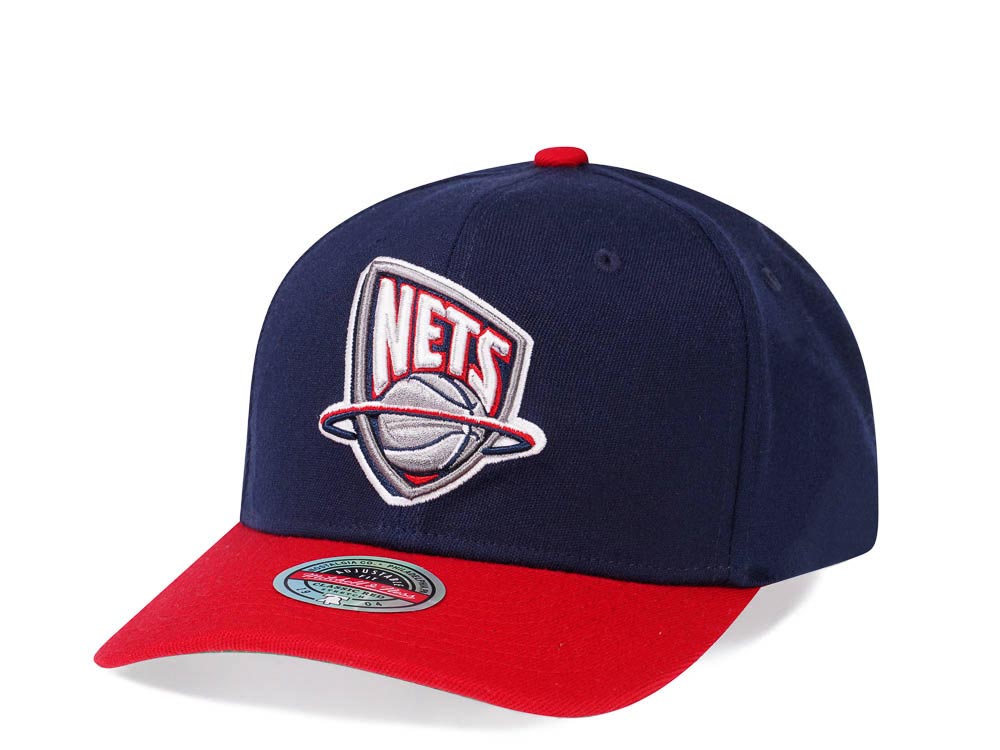 Mitchell & Ness Brooklyn Nets Team Two Tone Red Line Solid Flex Snapback Cap