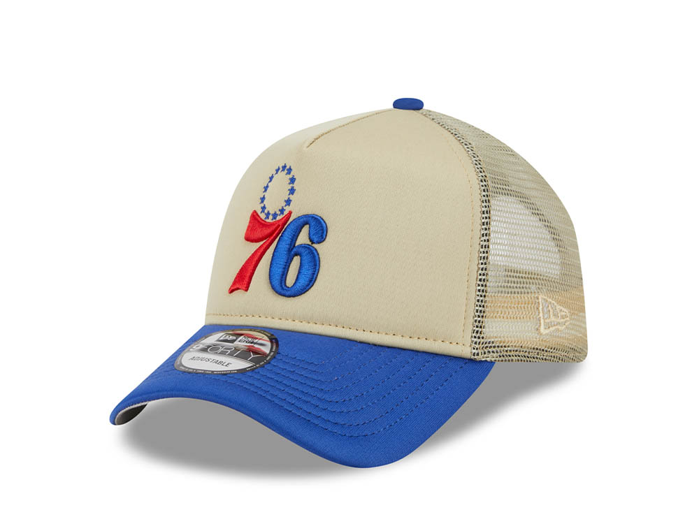 New Era Philadelphia 76ers All Day Two Tone 9Forty A Frame Trucker Snapback Cap