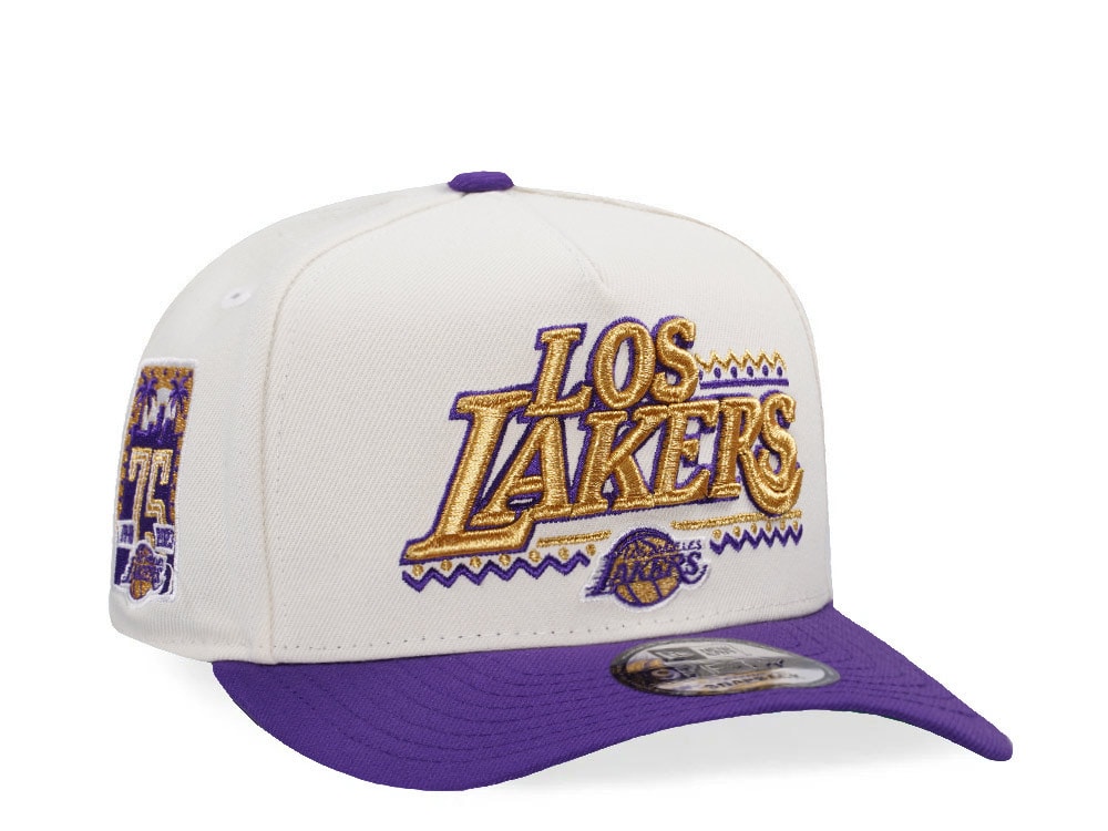 New Era  Los Angeles Lakers 75th Anniversary Chrome Two Tone A Frame 9Fifty Snapback Cap