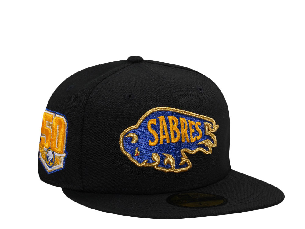 New Era Buffalo Sabres 50th Anniversary Black Metallic Prime Edition 59Fifty Fitted Cap