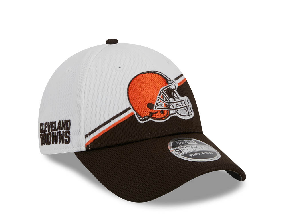 New Era Cleveland Browns NFL Sideline 2023 Brown White  9Forty Snapback Cap