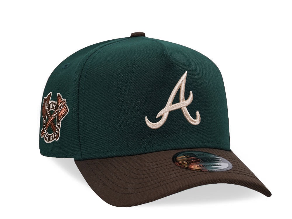 New Era Atlanta Braves Dark Green Two Tone 9Forty A Frame Snapback Cap