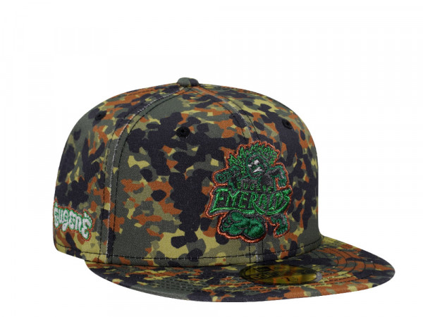 New Era Eugene Emeralds Flecktarn Glow Edition 59Fifty Fitted Cap