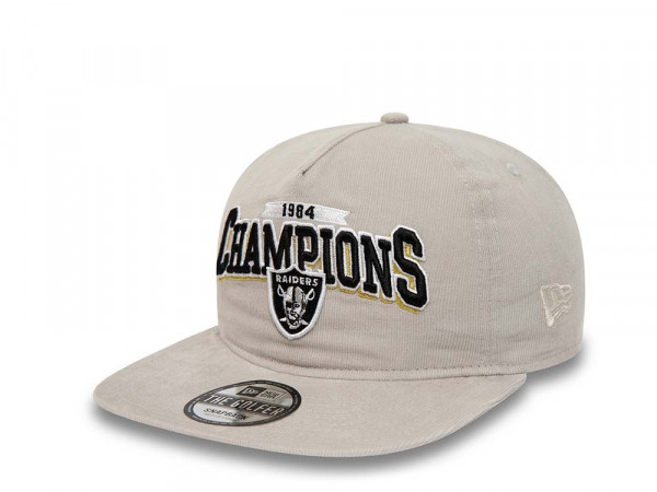 New Era Las Vegas Raiders League Champions 1984 Stone Cord Golfer Snapback Cap