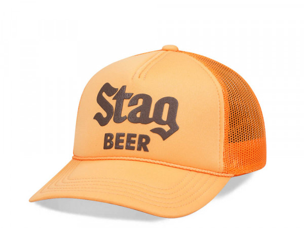 American Needle Strag Foamy Valin Patch Orange Trucker Snapback Cap