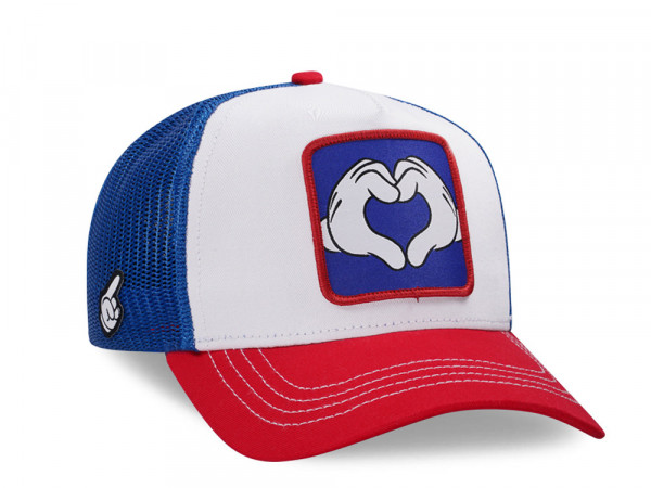 Capslab Disney Heart Hands White Trucker Snapback Cap