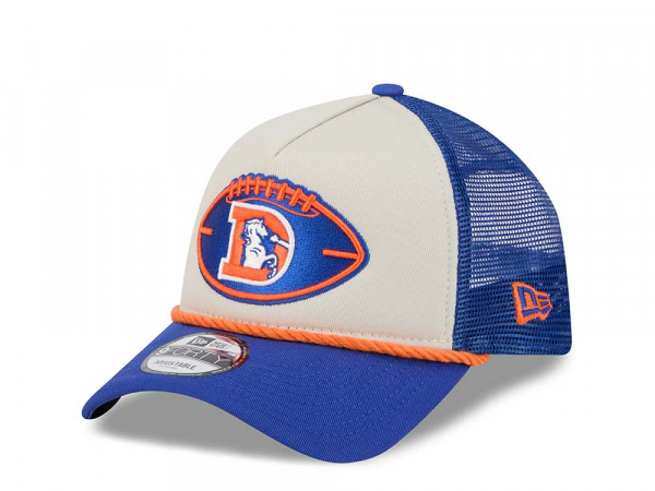 New Era Denver Broncos Sideline 2024 9Forty A Frame Trucker Snapback Cap