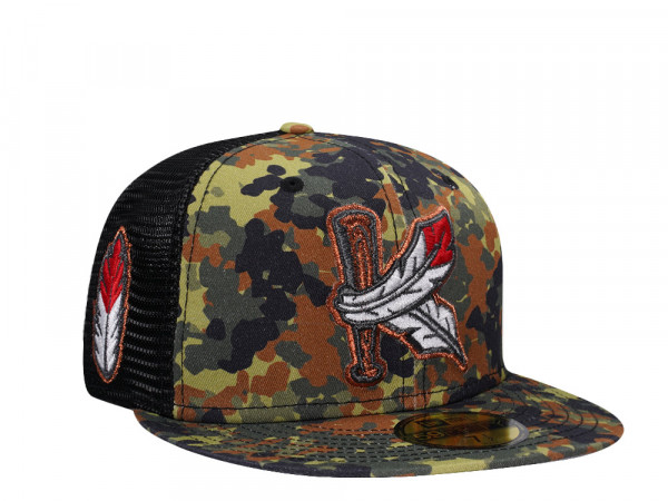 New Era Kinston Indians Flecktarn Trucker Edition 59Fifty Fitted Cap