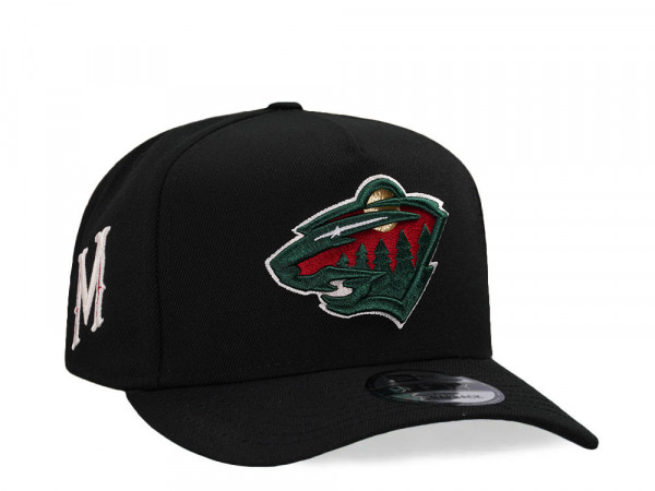 New Era Minnesota Wild Black Classic 9Fifty A Frame Snapback Cap