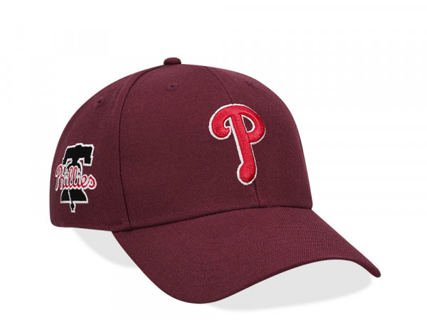 47Brand Philadelphia Phillies Dark Maroon Sure Shot MVP Snapback Cap