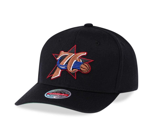 Mitchell & Ness Philadelphia 76ers Team Ground Red Line Solid Flex Snapback Cap