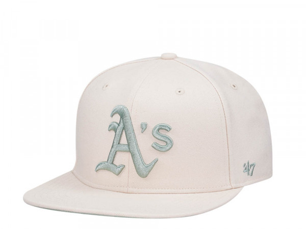 47Brand Oakland Athletics Natural Ballpark Captain MVP Snapback Cap