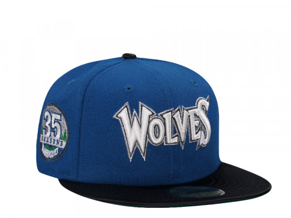 New Era Minnesota Timberwolves 35 Seasons Legend Satin Brime Two Tone Edition 59Fifty Fitted Cap