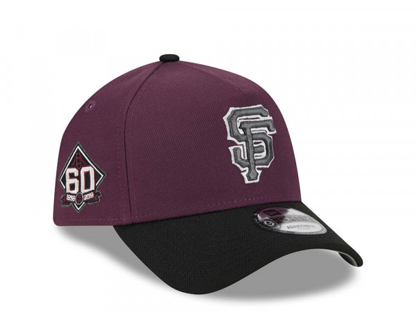 New Era San Francisco Giants 60th Anniversary Two Tone Plum 9Forty A Frame Snapback Cap