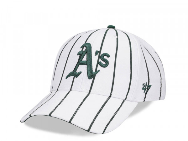 47Brand Oakland Athletics White Bird Cage MVP Strapback Cap