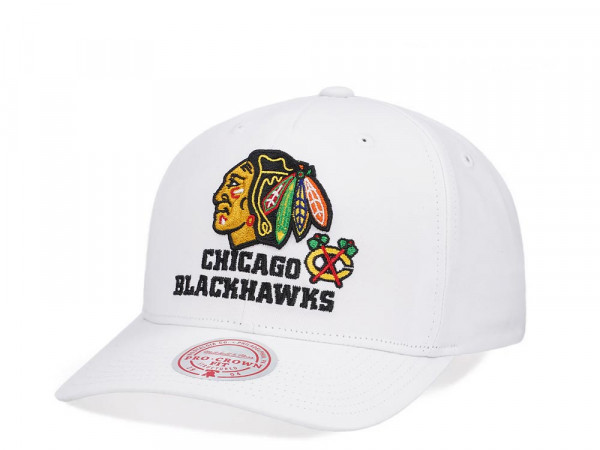 Mitchell & Ness Chicago Blackhawks All in Pro White Snapback Cap