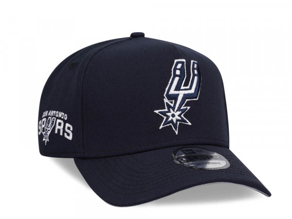 New Era San Antonio Spurs Navy Classic Edition 9Forty A Frame Snapback Cap