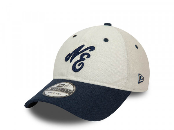 New Era Linen Script Navy 9Twenty Strapback Cap