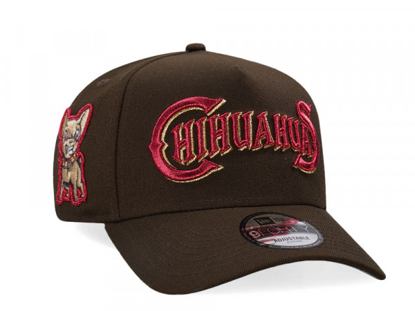 New Era El Paso Chihuahuas Metallic Script Walnut Edition A Frame 9Forty Snapback Cap